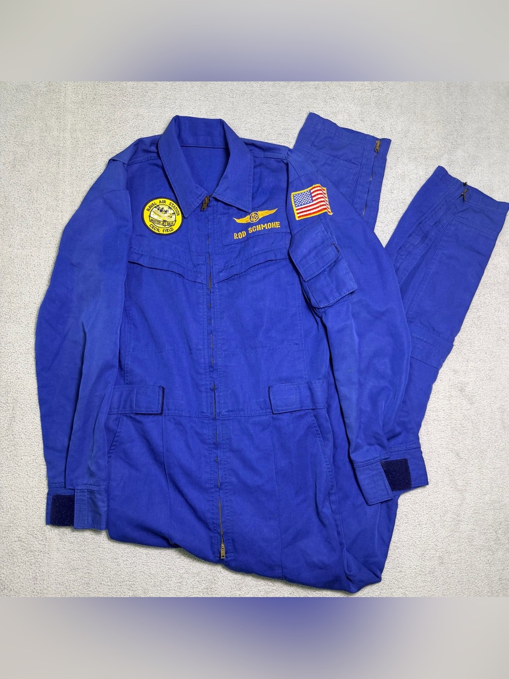 Vtg Flight Suits LTD Blue Angels Jumpsuit NAS Cecil Field AIC Patched Pilot 42R